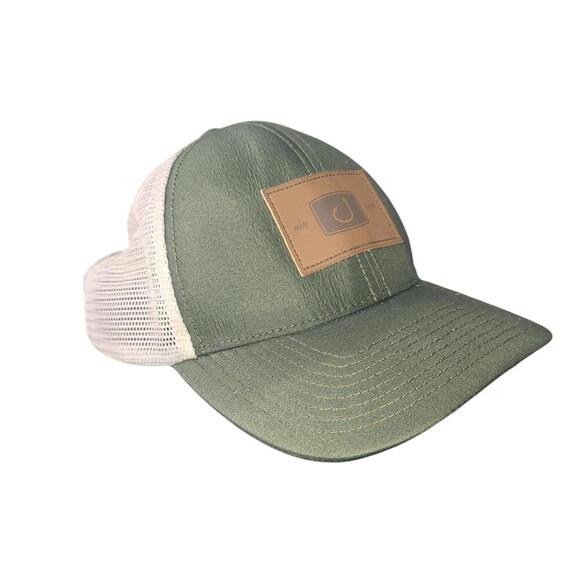 Avid Olive Green Trucker Hat with Leather Patch - Used - Picture 6 of 8